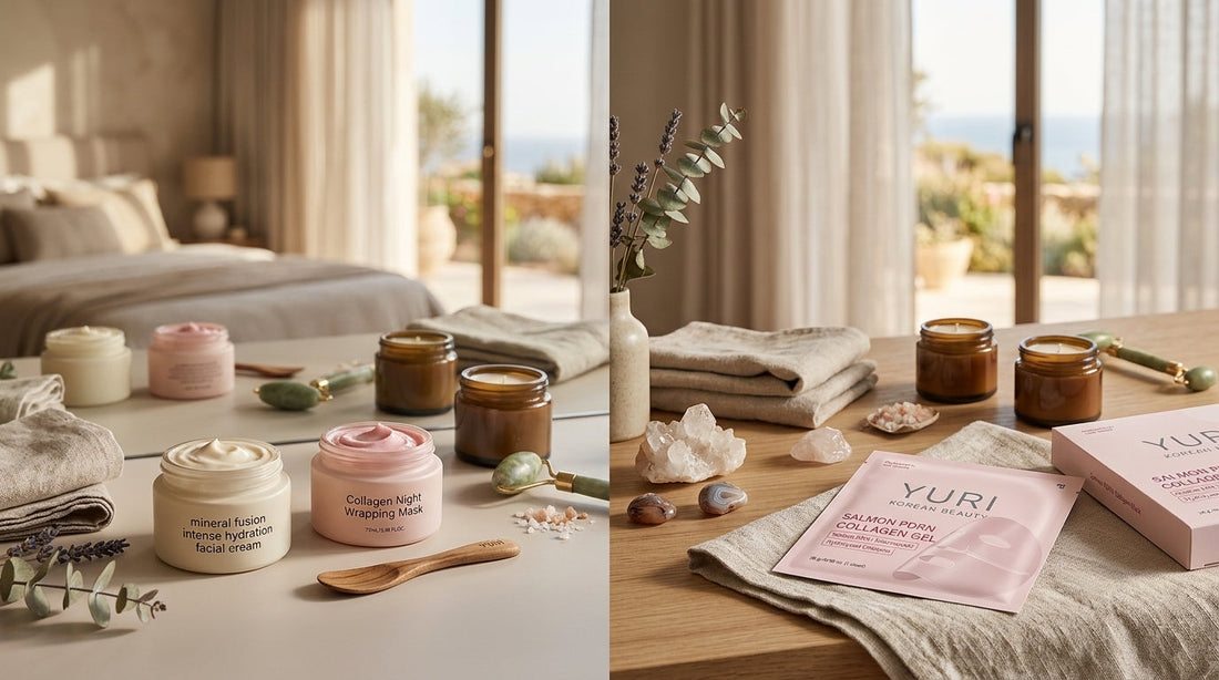 Mineral Fusion Intense Hydration Facial Cream vs Korean Collagen Masks