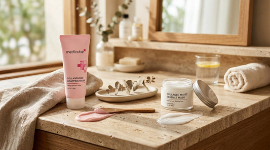 Medicube Collagen Day Wrapping Mask Comparison and Glass Skin Guide