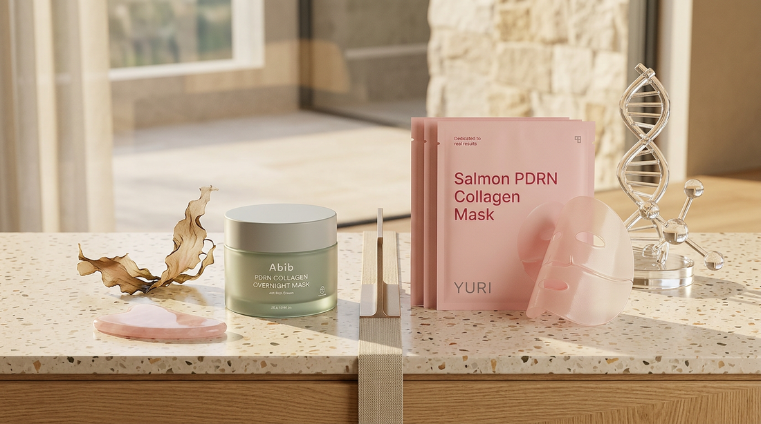 Abib PDRN Collagen Overnight Mask vs YURI Salmon PDRN Comparison
