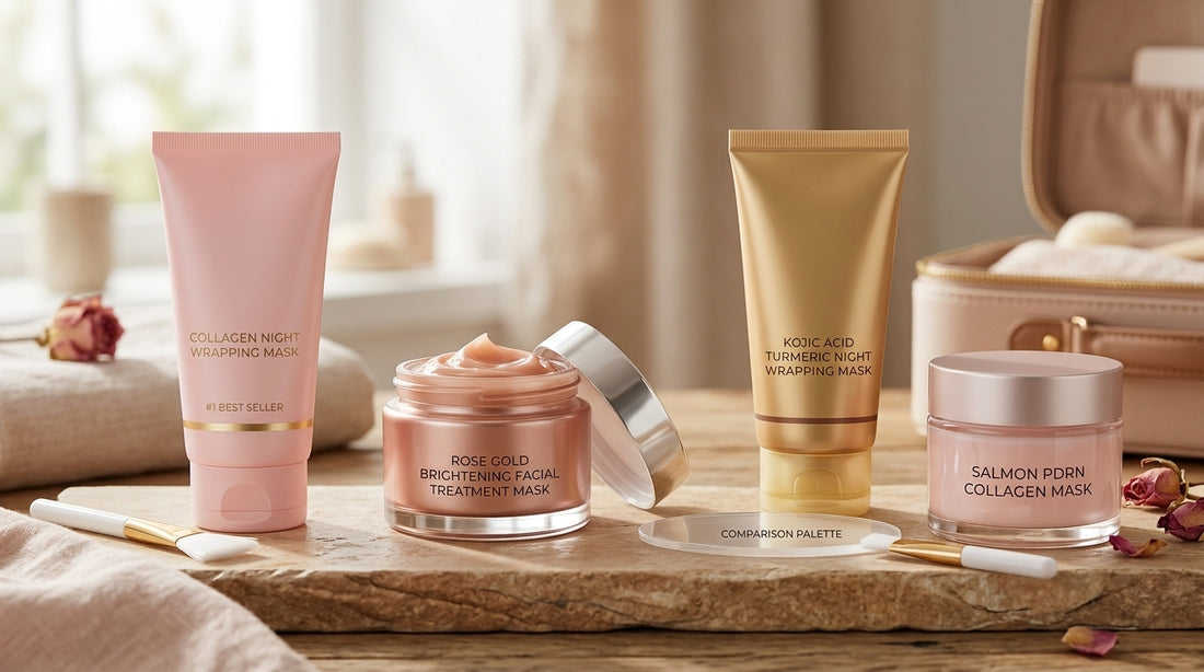 Comparison of the 111skin rose gold brightening facial treatment mask and Top Korean Alternatives