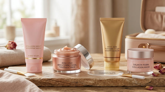 Comparison of the 111skin rose gold brightening facial treatment mask and Top Korean Alternatives