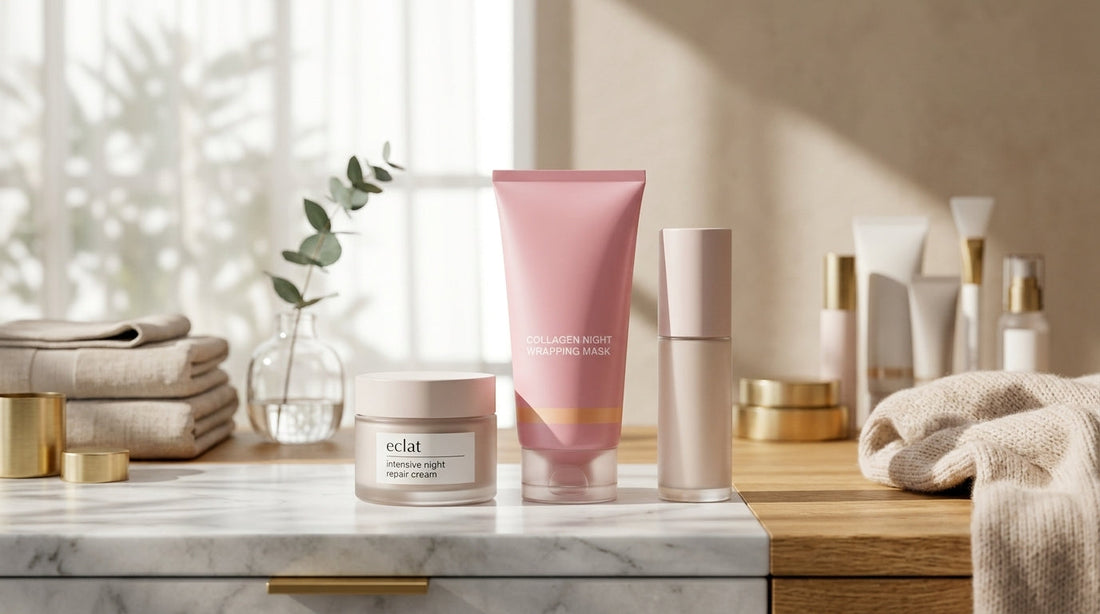 Eclat Intensive Night Repair Cream vs YURI Collagen Night Wrapping Mask for Aging Skin in 2026
