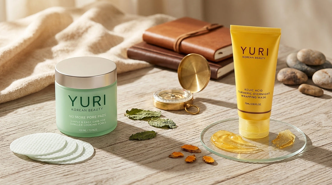 No More Pore Pads vs Kojic Acid Turmeric Night Wrapping Mask