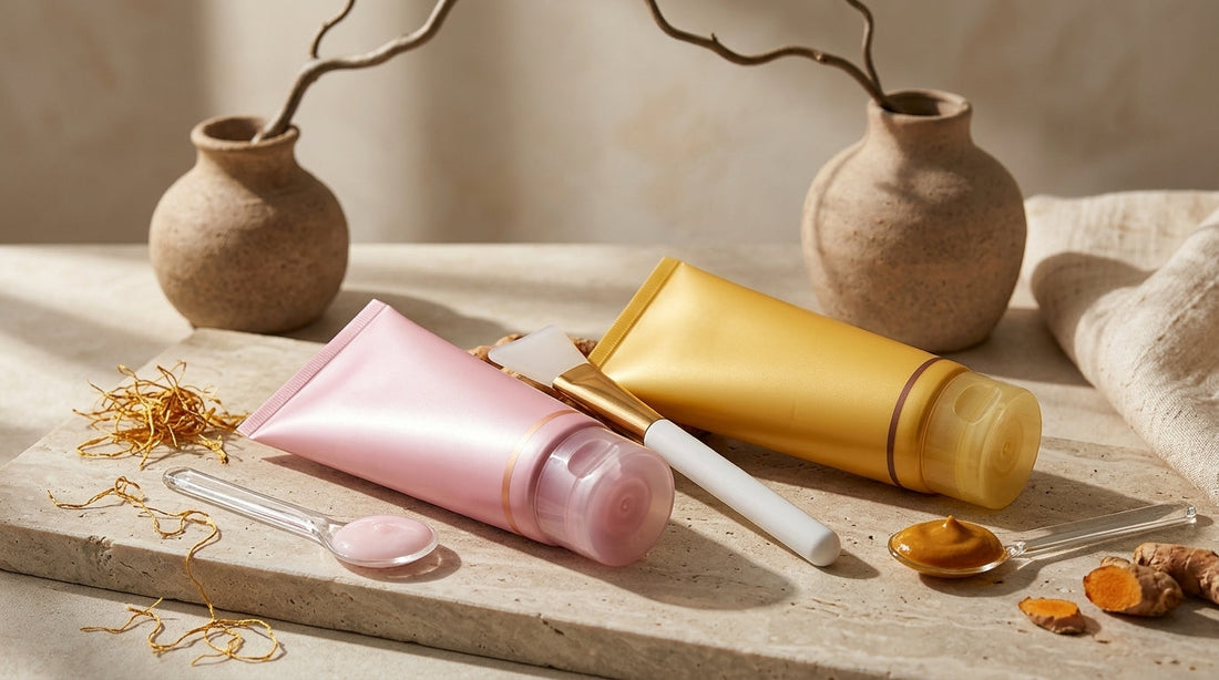 Collagen Night Wrapping Mask vs Kojic Acid Turmeric Night Wrapping Mask