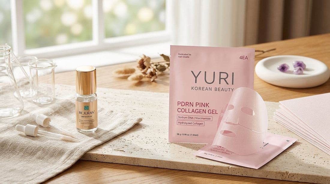 rejuran pdrn skin booster vs YURI Salmon PDRN Collagen Mask Comparison