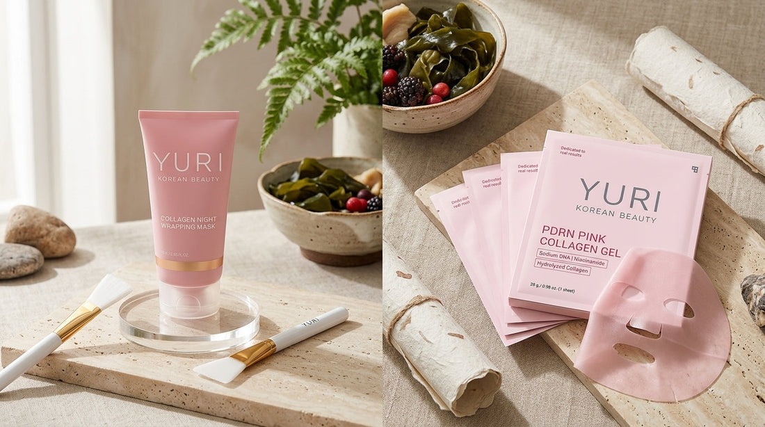 Deep Collagen Power Boosting Cream in Serum vs Night Wrapping Masks for Glass Skin