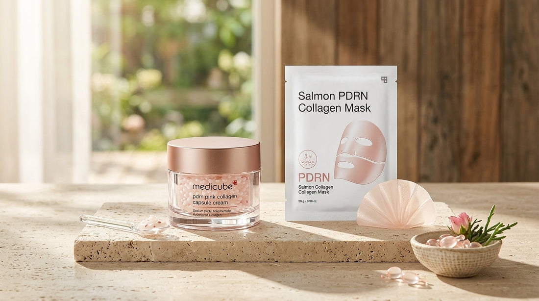 Medicube PDRN Pink Collagen Capsule Cream vs Salmon PDRN Masks in 2026